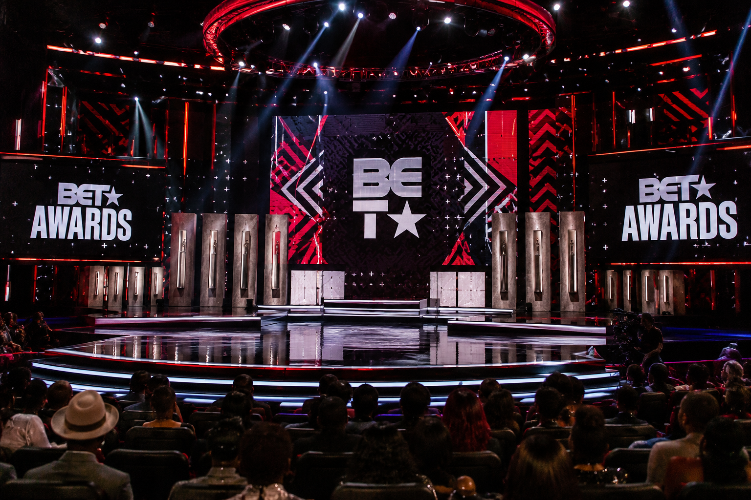Awards-show planning materials representing music, fashion, and creator culture.