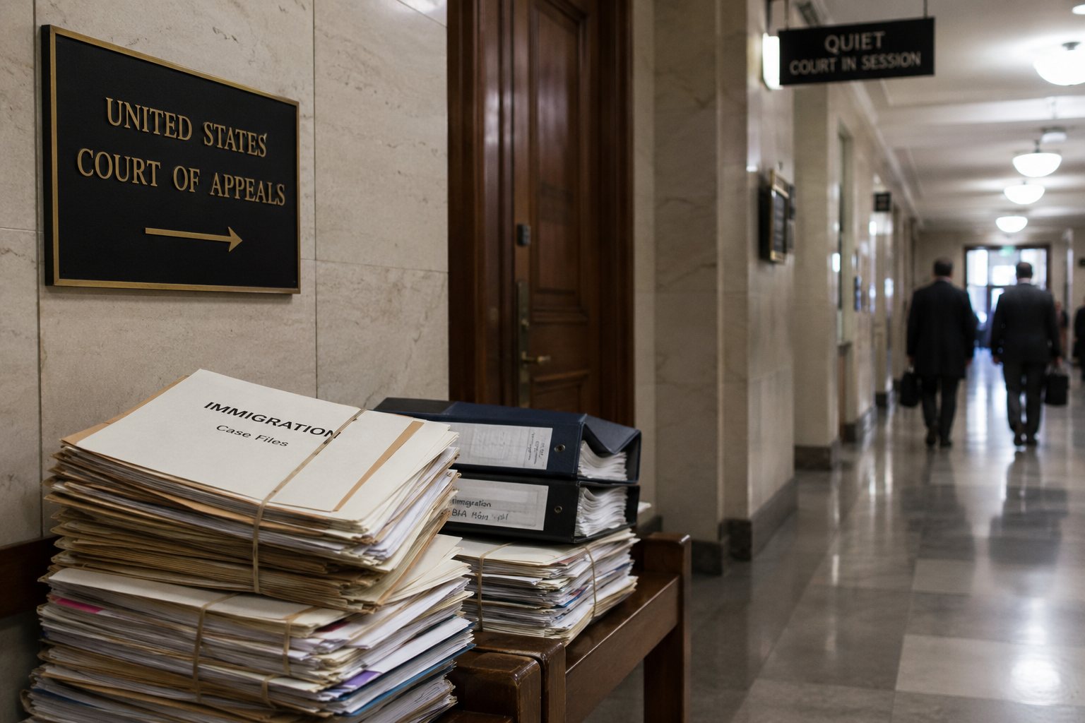 Federal appeals court building connected to immigration detention policy litigation.